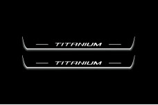 Led door sills Ford Edge II 2014+ with logo Titanium (front doors)
