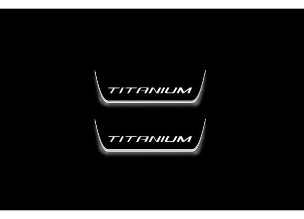 Led door sills Ford Edge II 2014+ with logo Titanium (rear doors)