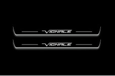 Led door sills Ford Edge II 2014+ with logo Vignale (front doors)