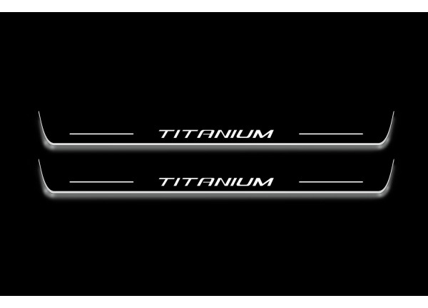 Led door sills Ford Escape III 2013-2019 with logo Titanium (front doors)