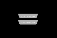 Led door sills Ford Escape III 2013-2019 with logo Titanium (rear doors)