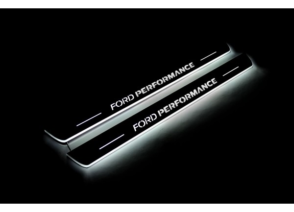 Led door sills Ford Focus III 2011-2018 with logo Ford Performance (front doors)