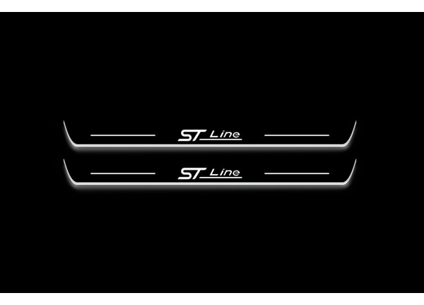 Led door sills Ford Escape IV 2020+ with logo ST line (front doors)