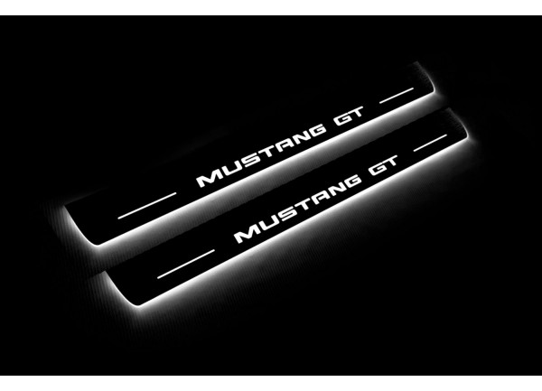 Led door sills Ford Mustang VI 2015-2023 with logo Mustang GT Led door sills Ford Mustang VI 2015-2023 with logo Mustang GT