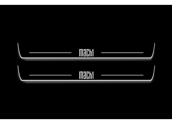 Led door sills Ford Mustang VI 2015-2023 with logo MACH1
