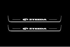 Led door sills Ford Mustang VI 2015-2023 with logo Steeda