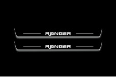 Led door sills Ford Ranger IV 2018-2022 with logo Custom Ranger (front doors) Led door sills Ford Ranger IV 2018-2022 with logo Custom Ranger (front doors)