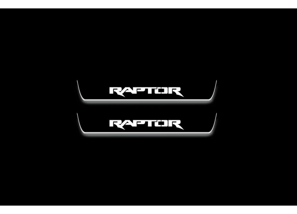 Led door sills Ford Ranger IV 2018-2022 with logo Raptor (rear doors) Led door sills Ford Ranger IV 2018-2022 with logo Raptor (rear doors)