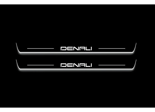 Led door sills GMC Canyon II 2014-2022 with logo Denali (front doors) Led door sills GMC Canyon II 2014-2022 with logo Denali (front doors)