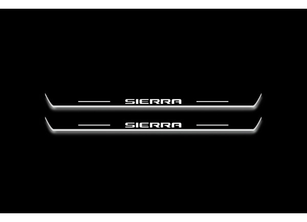 Led door sills GMC Sierra V 2018+ (rear doors)
