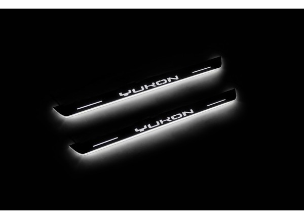 Led door sills GMC Yukon V 2020+ (rear doors)