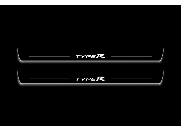 Led door sills Honda Civic 5D 2006-2012 with logo TypeR (front doors)