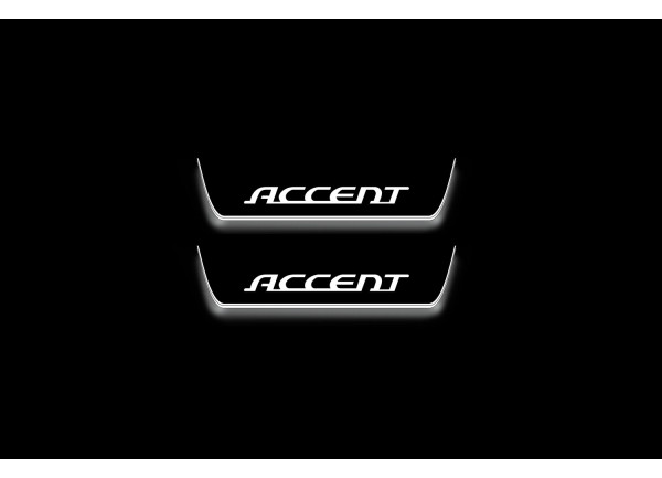 Led door sills Hyundai Accent 2006-2011 (rear doors)
