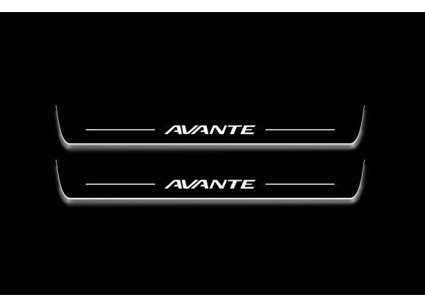 Led door sills Hyundai Avante V MD 2010-2015 (front doors)
