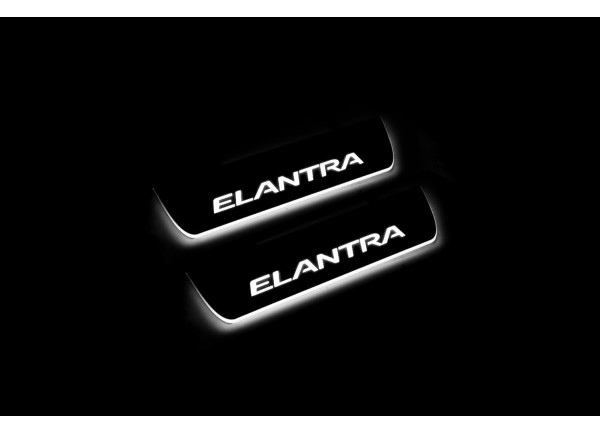 Led door sills Hyundai Elantra V MD 2011-2016 (rear doors)