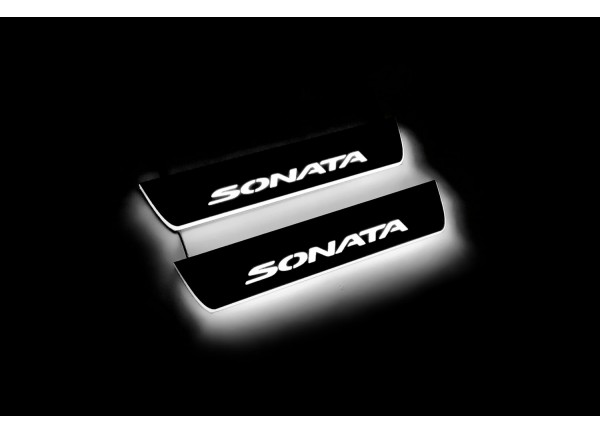 Led door sills Hyundai Sonata VII (LF) 2014-2019 (rear doors)