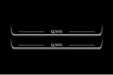 Led door sills Infiniti Q50 2013+ with logo Q50S (front doors)