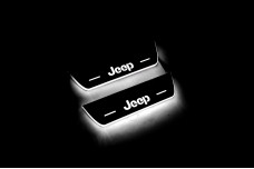 Led door sills Jeep Cherokee KL 2014+ with logo Jeep (rear doors)