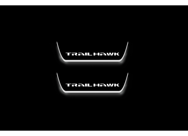 Led door sills Jeep Cherokee KL 2014+ with logo Trailhawk (rear doors)
