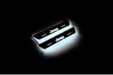 Led door sills Jeep Grand Cherokee III 2005-2010 with logo JEEP (rear sills)