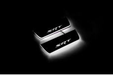 Led door sills Jeep Grand Cherokee IV 2010-2021 with logo SRT (rear doors)