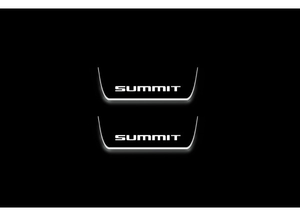 Led door sills Jeep Grand Cherokee IV 2010-2021 with logo SUMMIT (rear doors)