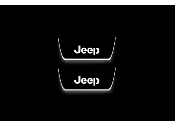 Led door sills Jeep Grand Cherokee V 2021+ with logo Jeep (rear doors)