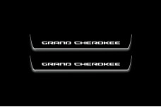 Led door sills Jeep Grand Cherokee V 2021+ with logo Grand Cherokee (front doors)