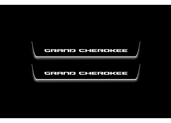 Led door sills Jeep Grand Cherokee V 2021+ with logo Grand Cherokee (front doors)