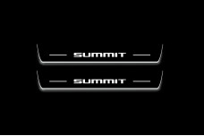 Led door sills Jeep Grand Cherokee V 2021+ with logo Summit (front doors)