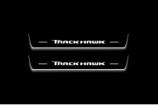 Led door sills Jeep Grand Cherokee V 2021+ with logo Trackhawk (front doors)