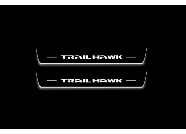 Led door sills Jeep Grand Cherokee V 2021+ with logo Trailhawk (front doors)