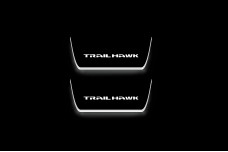 Led door sills Jeep Grand Cherokee V 2021+ with logo Trailhawk (rear doors)