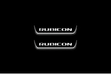 Led door sills Jeep Wrangler JL 2018+ with logo Rubicon (rear doors)