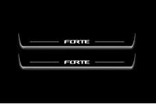 Led door sills Kia Forte II 2014-2018 (front doors)