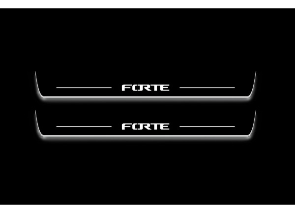 Led door sills Kia Forte II 2014-2018 (front doors)