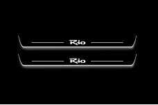 Led door sills KIA Rio II 2005-2011 (front doors) Led door sills KIA Rio II 2005-2011 (front doors)