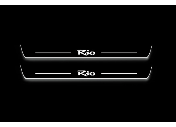 Led door sills KIA Rio II 2005-2011 (front doors) Led door sills KIA Rio II 2005-2011 (front doors)