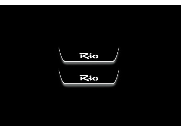 Led door sills KIA Rio II 2005-2011 (rear doors) Led door sills KIA Rio II 2005-2011 (rear doors)