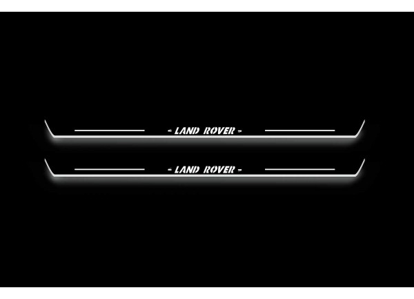 Led door sills Land Rover Freelander II 2006+ with logo Land Rover (front doors)