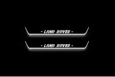 Led door sills Land Rover Freelander II 2006+ with logo Land Rover (rear doors)