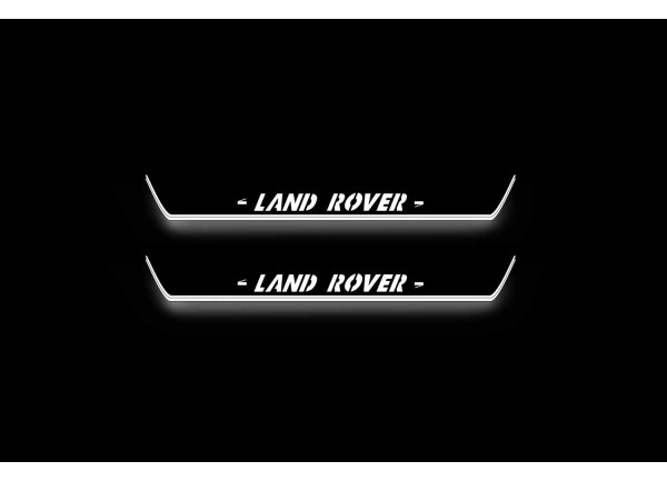 Led door sills Land Rover Freelander II 2006+ with logo Land Rover (rear doors)