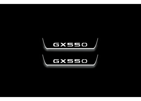 Led door sills Lexus GX III 2024+ with logo GX550 (rear doors)
