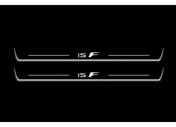 Led door sills Lexus IS IV 2020+ with logo IS F (front doors)