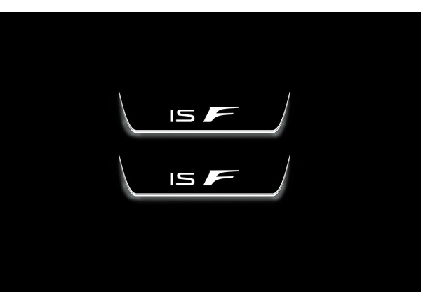 Led door sills Lexus IS IV 2020+ with logo IS F (rear doors)