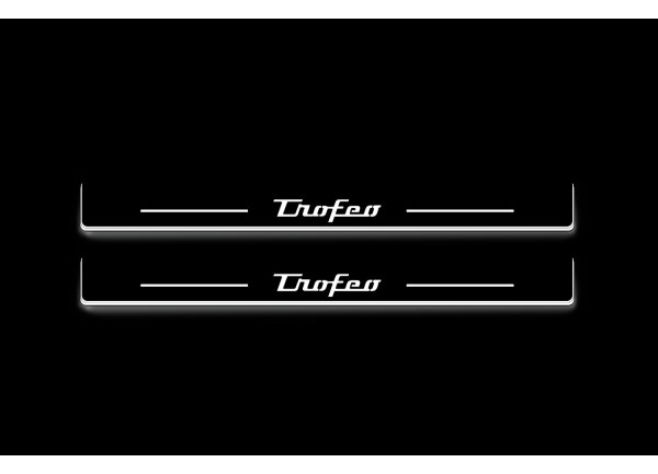 Led door sills Maserati Ghibli III 2013+ with logo Trofeo (front doors)
