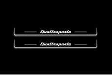 Led door sills Maserati Quattroporte VI 2013+ with logo Quattroporte (front doors)