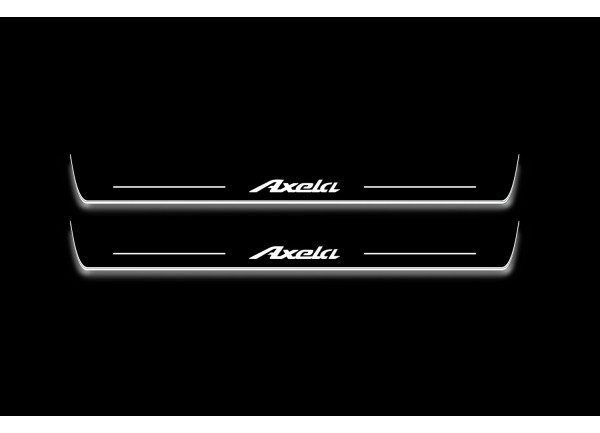 Led door sills Mazda 3 III 2013-2019 with logo "Axela" (front doors)