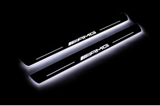 Led door sills Mercedes A W176 2012-2018 with logo AMG (front doors)