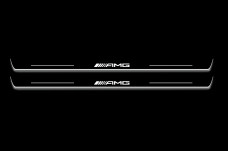 Led door sills Mercedes C W204 Coupe 2007-2014 with logo AMG